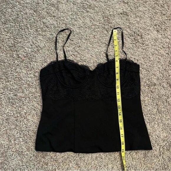 CAMI NYC Women's Darlene Lace Corset Cami Tank Top IN Black Sz L - Picture 4 of 13